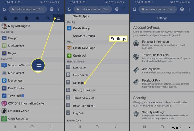 วิธีการลบบัญชี Facebook บน Android