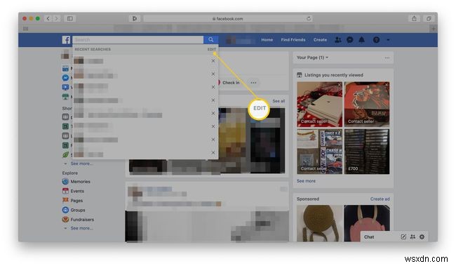 วิธีล้างประวัติการค้นหาบน Facebook ของคุณ