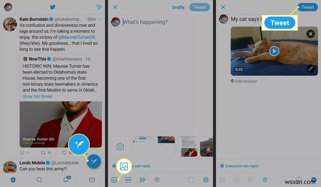 วิธีการโพสต์วิดีโอบน Twitter