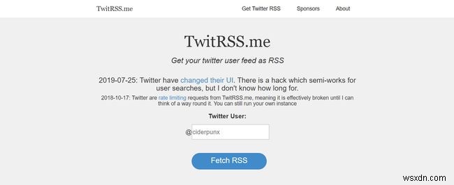 วิธีสร้างฟีด Twitter RSS ของคุณเอง