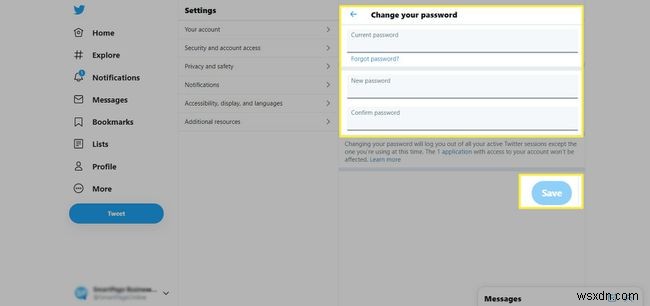 วิธีเปลี่ยนรหัสผ่าน Twitter ของคุณ