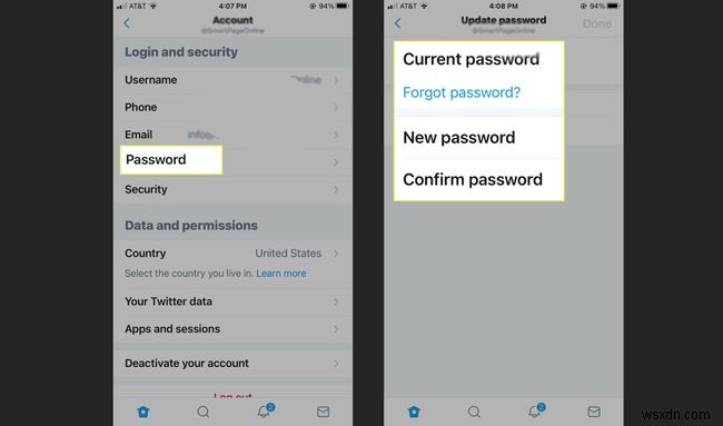 วิธีเปลี่ยนรหัสผ่าน Twitter ของคุณ