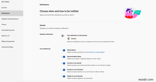 วิธีจัดการการแจ้งเตือนของ YouTube
