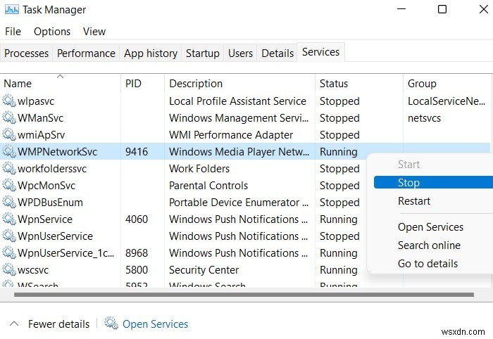 วิธีแก้ไข Wmpnetwk.exe CPU สูงและการใช้หน่วยความจำใน Windows