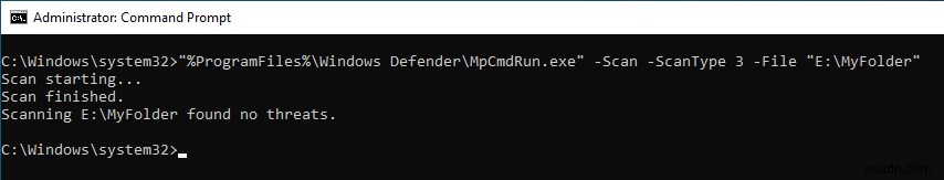 วิธีใช้ Windows Defender จากพรอมต์คำสั่ง