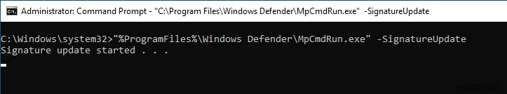 วิธีใช้ Windows Defender จากพรอมต์คำสั่ง