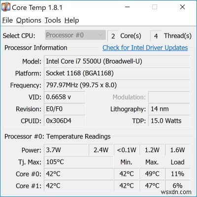 วิธีตรวจสอบอุณหภูมิ CPU ใน Windows 10 และ Windows 11