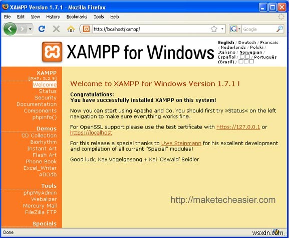 วิธีการติดตั้ง WordPress MU ใน Windows Localhost (ด้วย XAMPP)