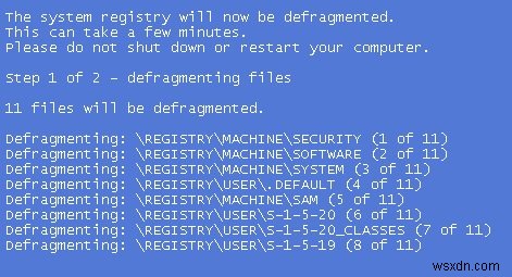 ใช้ Registry Defrag เพื่อล้างข้อมูลรีจิสทรีของ Windows