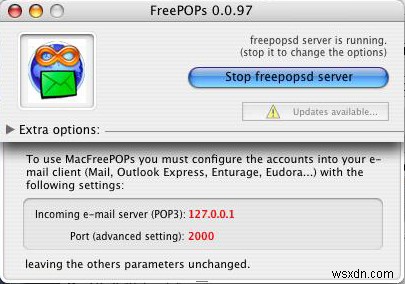 ดาวน์โหลดเว็บเมลไปยังเครื่องมืออ่าน POP &RSS