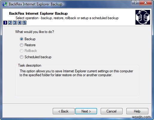 วิธีสำรองข้อมูลการตั้งค่า Internet Explorer ด้วย BackRex