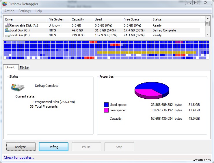 วิธีการรักษาฮาร์ดไดรฟ์อย่างเหมาะสมด้วย Defragggler