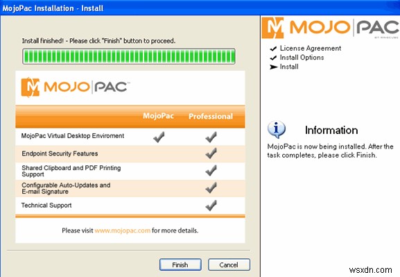 Mojopack ช่วยให้คุณสามารถพกพา Windows XP ของคุณในไดรฟ์ USB