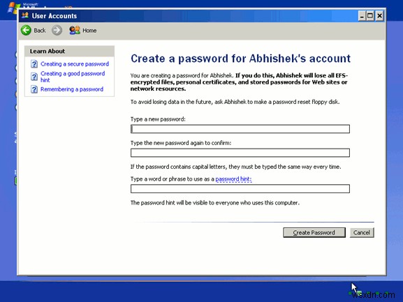 วิธีการลบหรือเปลี่ยนรหัสผ่านผู้ดูแลระบบใน Windows XP
