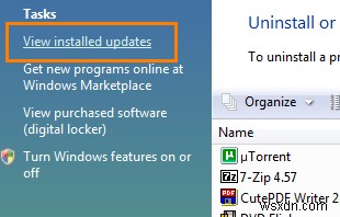 วิธีถอนการติดตั้ง Internet Explorer 8 ใน Windows Vista