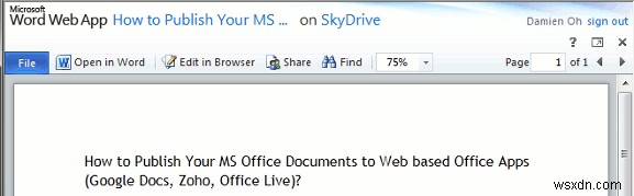 วิธีซิงค์เอกสาร MS Office ของคุณกับแอป Office ออนไลน์ (Google Docs, Zoho, Office Live)