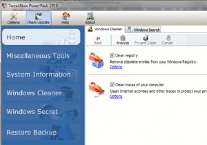TweakNow PowerPack 2010:แอปพลิเคชัน Tweaker ที่ครอบคลุมสำหรับ Windows