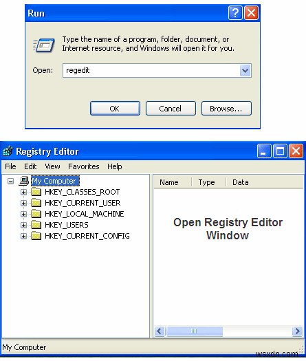 ตัวอย่าง:ลบชื่อผู้ใช้ออกจากเมนูเริ่มของ Windows XP