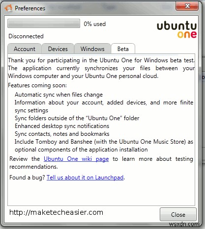 ดูอย่างรวดเร็วที่ Ubuntu One สำหรับ Windows รุ่นเบต้าสาธารณะ