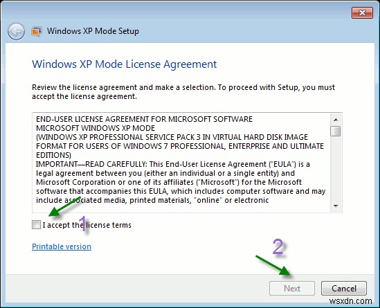 คำแนะนำทีละขั้นตอนในการติดตั้งโหมด Windows XP ใน Windows 7