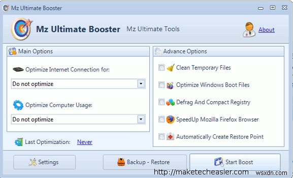 ปรับปรุงประสิทธิภาพ Windows ของคุณด้วย Mz 7 Optimizier