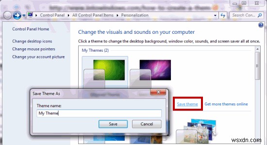 วิธีสร้างธีม Windows7 ของคุณเอง