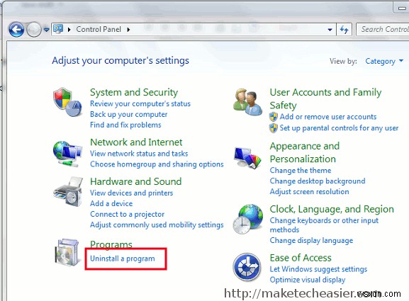 Snippet:วิธีถอนการติดตั้ง Internet Explorer 9 ใน Windows