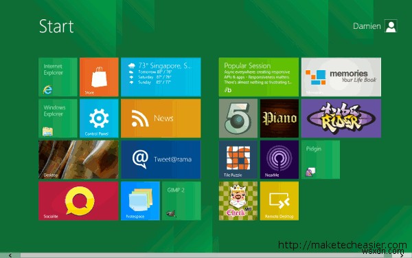 ดูอย่างรวดเร็วที่ Windows 8