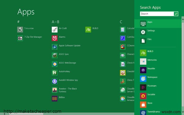 ดูอย่างรวดเร็วที่ Windows 8