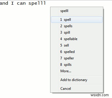 การเพิ่มการตรวจสอบการสะกดในแอปพลิเคชัน Windows โดยใช้ TinySpell