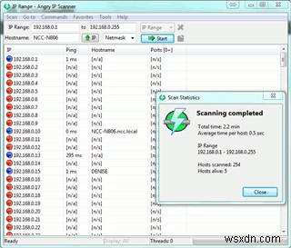 สแกนพอร์ตและที่อยู่ IP ของคุณด้วย Angry IP Scanner