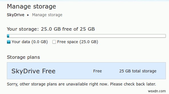 วิธีอ้างสิทธิ์พื้นที่เก็บข้อมูล SkyDrive 25GB ในขณะที่ใช้งานได้ 