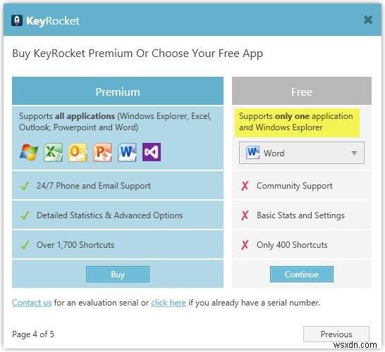 แป้นพิมพ์ลัดหลักใน Windows ด้วย KeyRocket