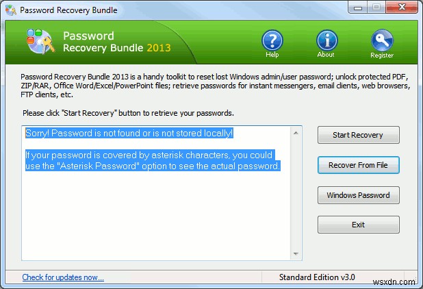 กู้คืนรหัสผ่านสำหรับแอป Windows ด้วยชุดการกู้คืนรหัสผ่าน + ของแถม