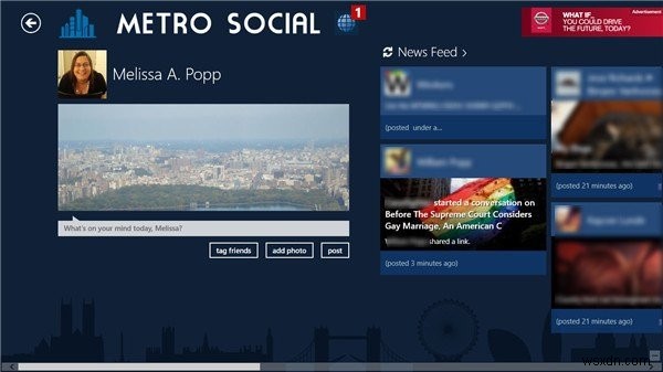 วิธีรับประสบการณ์ Facebook ที่ดีขึ้นใน Windows 8 ด้วย Metro Social