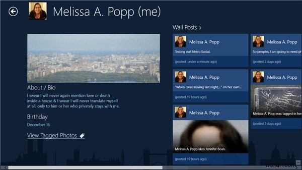 วิธีรับประสบการณ์ Facebook ที่ดีขึ้นใน Windows 8 ด้วย Metro Social