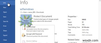 3 วิธีในการปกป้องเอกสารของคุณใน Microsoft Word 2013
