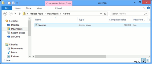 วิธีการเพิ่มสกรีนเซฟเวอร์ Aurora ใน Windows 8