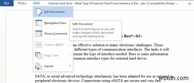 ทุกสิ่งที่คุณต้องการทราบเกี่ยวกับโหมดอ่าน Word 2013