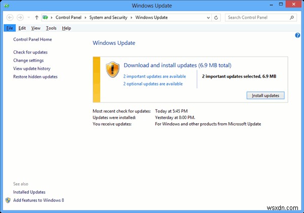 วิธีรับการแจ้งเตือนการอัปเดตเดสก์ท็อปใน Windows 8