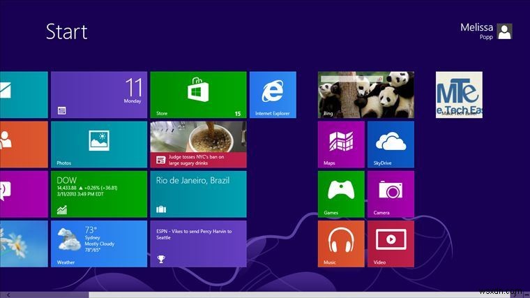 วิธีการสร้าง Live Tiles แบบกำหนดเองใน Windows 8