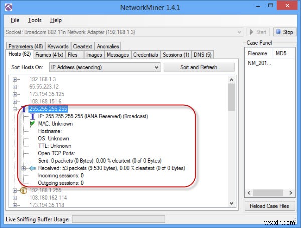 วิธีการบันทึกและวิเคราะห์ปริมาณการใช้เครือข่ายโดยใช้ NetworkMiner