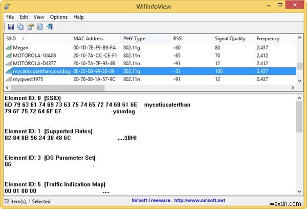 รับข้อมูลโดยละเอียดเกี่ยวกับเครือข่าย Wifi รอบตัวคุณ