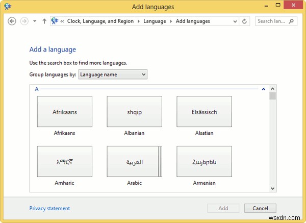 วิธีการเพิ่มหรือลบชุดภาษาใน Windows 8
