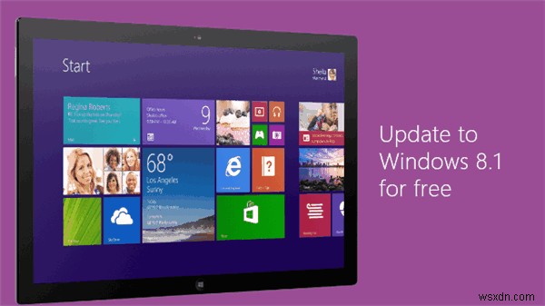 การอัพเกรดเป็น Windows 8.1 สำหรับทุกระบบปฏิบัติการ Windows