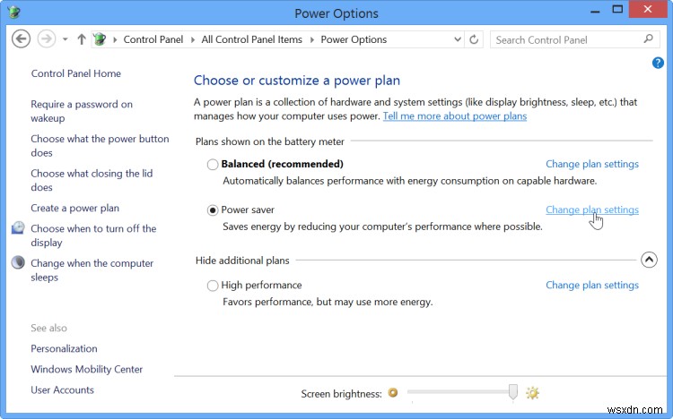 ปิดใช้งานการปรับความสว่างอัตโนมัติใน Windows 8.1