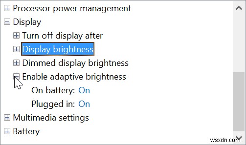 ปิดใช้งานการปรับความสว่างอัตโนมัติใน Windows 8.1