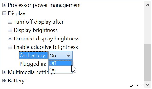 ปิดใช้งานการปรับความสว่างอัตโนมัติใน Windows 8.1