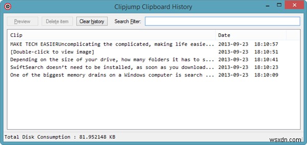 ปรับปรุงคลิปบอร์ดของ Windows ด้วย ClipJump