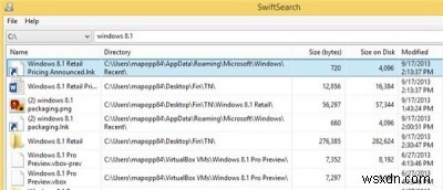 ค้นหา Windows ได้ง่ายและรวดเร็วยิ่งขึ้นด้วย SwiftSearch